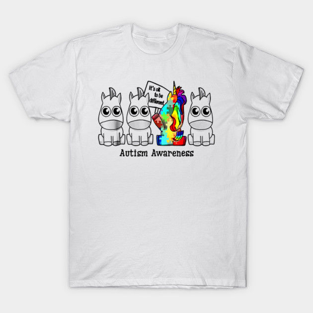 it's ok to be different autism shirt